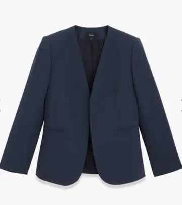 theory 네이비 노카라 자켓