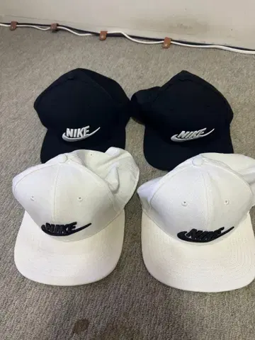 NIKE 캡 4세트 화이트 블랙