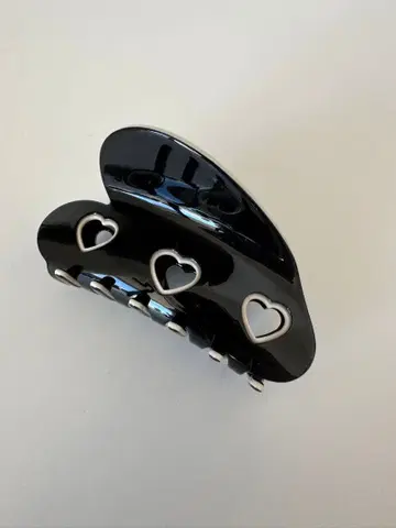 POTETE 하트 클립 블랙