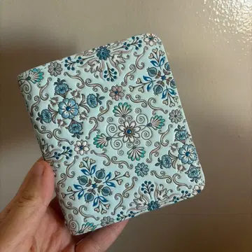 아사쿠사 문고 꽃무늬 접이식 지갑 미사용 새상품