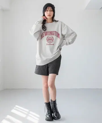 LOWRYS FARM 퀼팅 숏팬츠 블랙