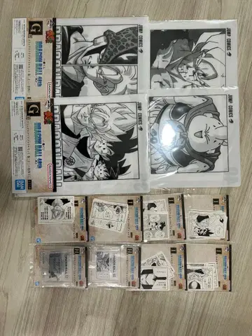 드래곤볼 제일복권 하위상 클리어 파일 로고 스탠드 스티커