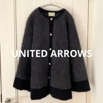 1회 착용 UNITEDARROWS 폭스 캐시미어 케이프