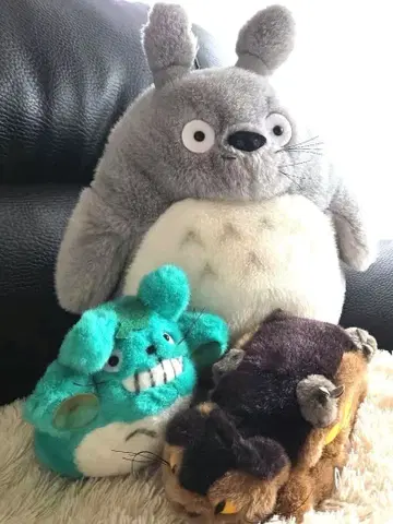 토토로 백팩과 고양이 버스 봉제 인형 세트