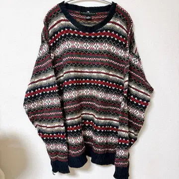 consensus 스트라이프 니트 스웨터 XL 올 패턴 긴팔 상의