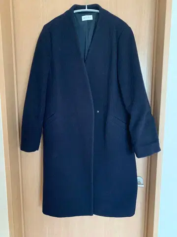 PLST 노카라 코트 네이비