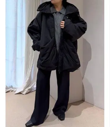 스타일 믹서 퍼 볼륨 코트