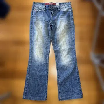 머드 진스 부츠컷 데님 y2k 구제 빈티지 로우라이즈