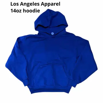 Los Angeles Apparel 14온스 파랑 후드티 S 하자품