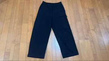 미사용 유니클로C 맨투맨 와이드 팬츠 M 블랙