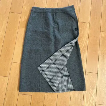 Ray BEAMS 그레이 랩 스커트 리버서블