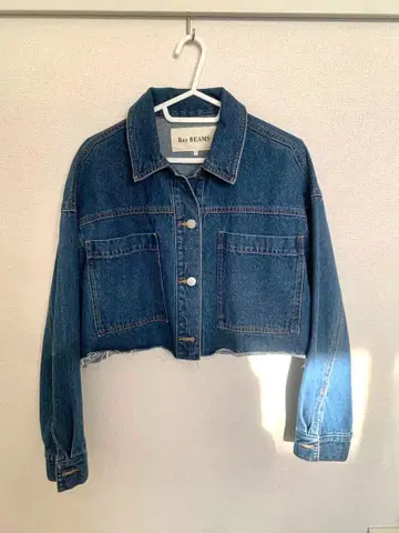 [무료배송!] Ray BEAMS 데님 크롭 자켓