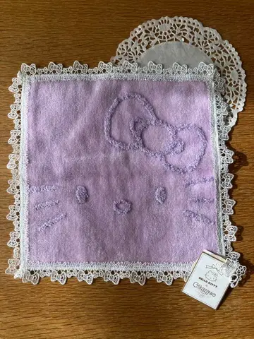 [ 새상품 ] 긴자와 레이스 타월 손수건 손수건 헬로키티 키티