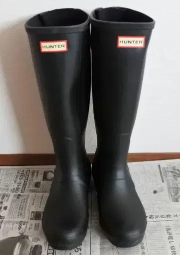 HUNTER 롱부츠 레인부츠 블랙