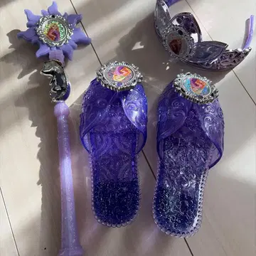 라푼젤 액세서리 세트 샌들 티아라 지팡이