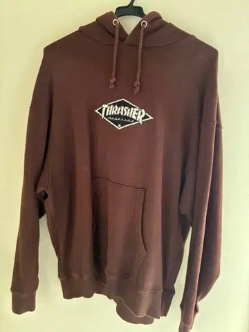 THRASHER 브라운 후드티