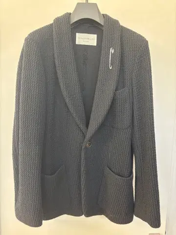 TOMORROWLAND 니트 숄카라 자켓 블랙 48