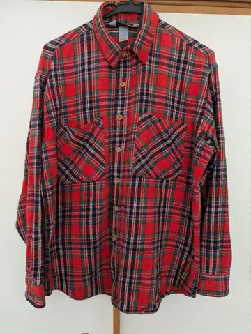 BIG MAC 체크 무늬 플란넬 셔츠 L 사이즈 USA