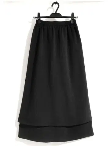 시선당 히토시 타무라 크레이프 원단 맥시 롱 스커트 F