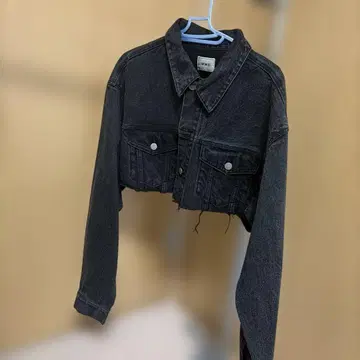 W.W.G 블랙 크롭 데님 자켓