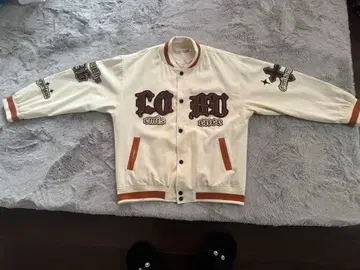 VYJ Studios 바시티 자켓 XL 아이보리