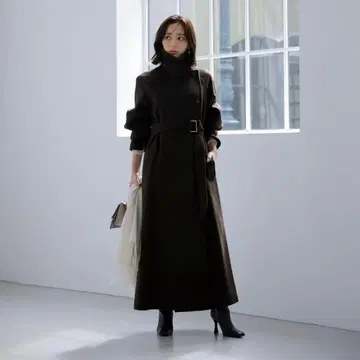 anuans 울 트렌치코트 BROWN M