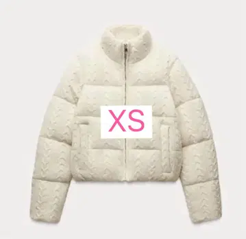 [ 미사용 새상품 ] ZARA 도트 무늬 퀼팅 아노락 다운 자켓