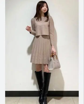 snidel 크롭 니트 셋업