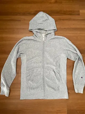 챔피온 리버스 위브 그레이 풀 집업 후드티 L 사이즈