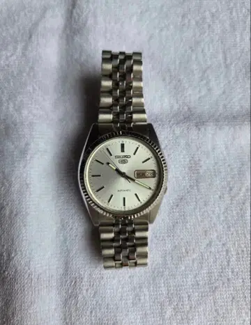 [새상품급] 세이코 자동 와인딩 실버 시계