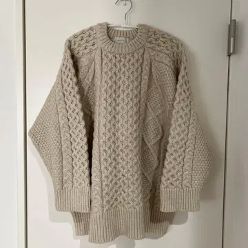 selectmoca 빈티지 스타일 케이블 니트 아이보리