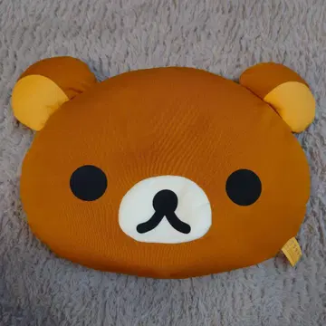 리락쿠마 얼굴형 봉제 인형 비즈 쿠션