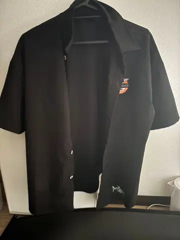 torict DDZOO 자수 로고 블랙 셔츠 블랙 팬츠 셋업