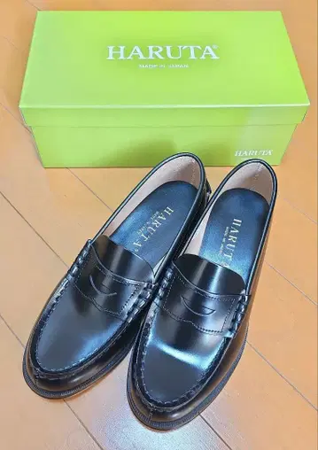 HARUTA 블랙 가죽 로퍼 304 블랙 23.5cm
