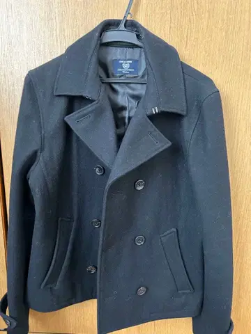 꼼 사 커뮨 울 피 코트 블랙