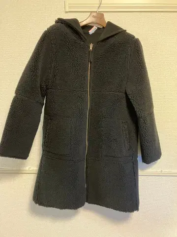 AZUL 리버서블 보아 무스탕 코트 블랙