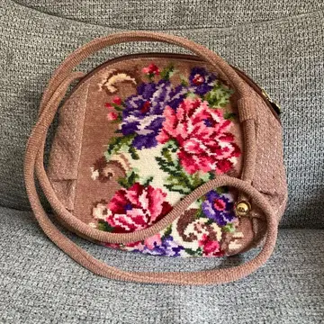 레어템 FEILER 플라워 무늬 숄더백 핑크