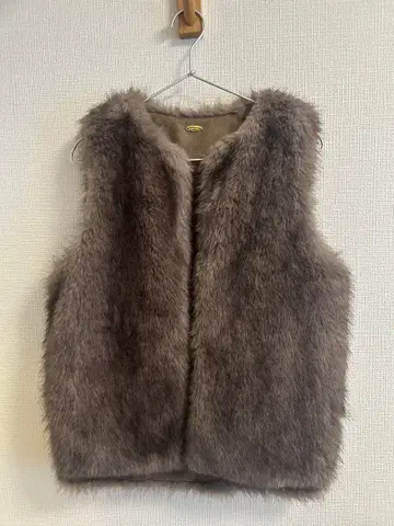 Arpege story 브라운 퍼 베스트 사이즈 2