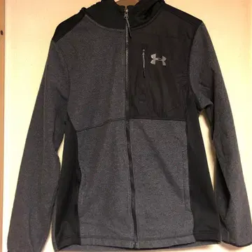 [ 언더아머 ] 집업 후드티 S M 사이즈 그레이 포켓 부착