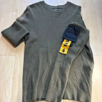 올리브색 리브 니트 L 사이즈