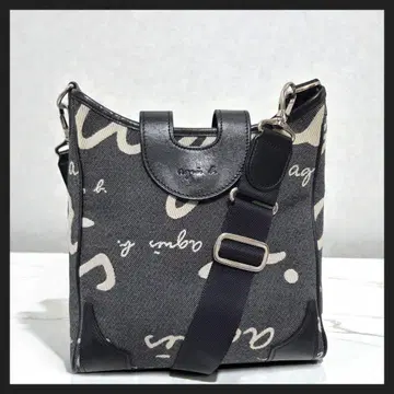 agnes b. 숄더백 빅 로고 그레이