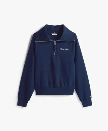 TOMMY HILFIGER 클래식 스크립트 플리스 하프 지퍼 트레이닝복