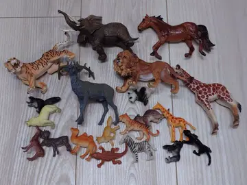 동물 피규어 세트 사자 코끼리 기린 완구