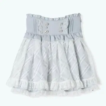 노에미 프린세스 시어 체크 플레어 치마바지