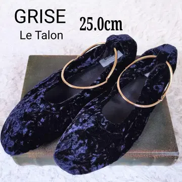 [ 미사용급 ] GRISE Le Talon 오블리크 개더 플랫 블랙 금