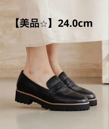 히미코 [박스 있음] 트랙 밑창 코인 로퍼 24.0