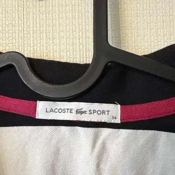 LACOSTE SPORT 스트라이프 피케 셔츠 원피스 34