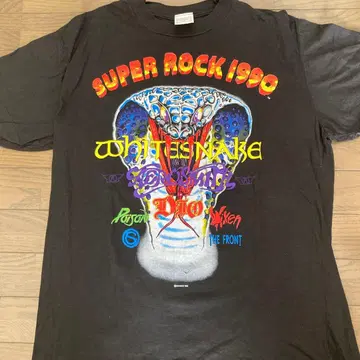 SUPER ROCK 1990 WHITESNAKE T셔츠