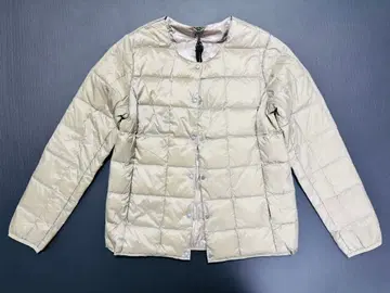 TAION 퀼팅 다운 자켓 베이지