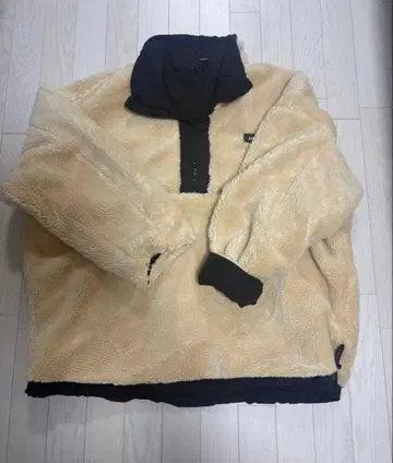 [리버서블] 하프 지퍼 x 보아 블루종 (남녀 공용 L 사이즈/빅)